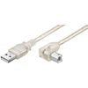 3er Set Wentronic USB Kabel (A-Stecker auf B-Winkelstecker) transparent 0,5m