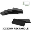 Evemodel Rectangle Model Bases Black Plastic for Wargames Table Top (30 * 60mm-20pcs)