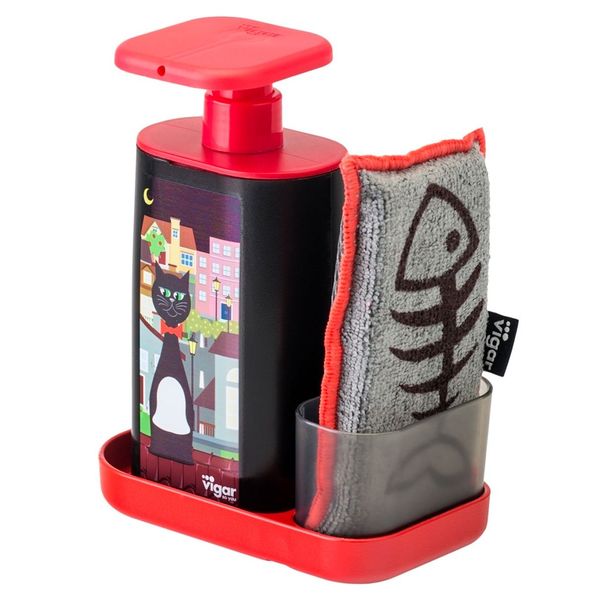 Vigar Felix Sink Caddy 3 Pieces Set, Nylon, ABS, Polyurethane, Multi Colour, One Size