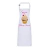 Personalised Apron - Cup Cake Baking Queen with Adjustable Neck Strap - Full Colour Print (White)