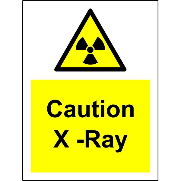 Caution X-Ray - Safety Sign - Self adhesive sticker 200mm x 150mm