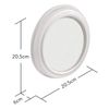 Deco Domed Clock, Cream - 20.5cm