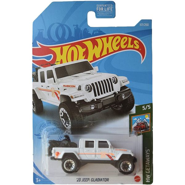 Hot Wheels '20 Jeeps Gladiator, [White] 117/250 Getaways 5/5