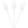 Disposable Heavy Weight White Plastic Dinner Forks 32pcs
