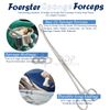 DDP FOERSTER Sponge Forceps 9.5" Curved FENESTRATED Oval Serrated Jaws