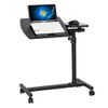 Height Adjustable Mobile Laptop Table Small Rolling Standing Desk for Sofa Bed