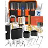 Eventronic 38+4 Lock Picking Kit, [Updated Version] 38-Piece Lock Pick Set with 4 Transparent Training Locks and Zip Case for Lockpicking, E-Guides for Beginner and Pro Locksmiths