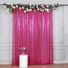 FUCHSIA 8 ft x 8 ft Sequined Backdrop Curtain Wedding Party Booth Decorations