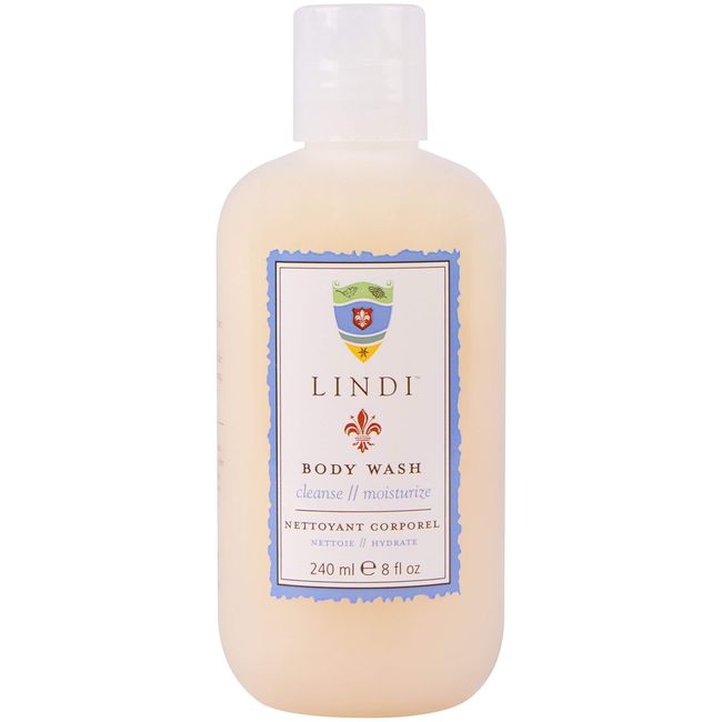 Lindi Skin Body Wash for Dry, Itchy & Sensitive Skin - Gentle, Non-Foaming Formula That Hydrates and Refreshes Your Body and Scalp - Relieves Painful Effects of Radiation Burn & Chemo Rash (8 fl oz)