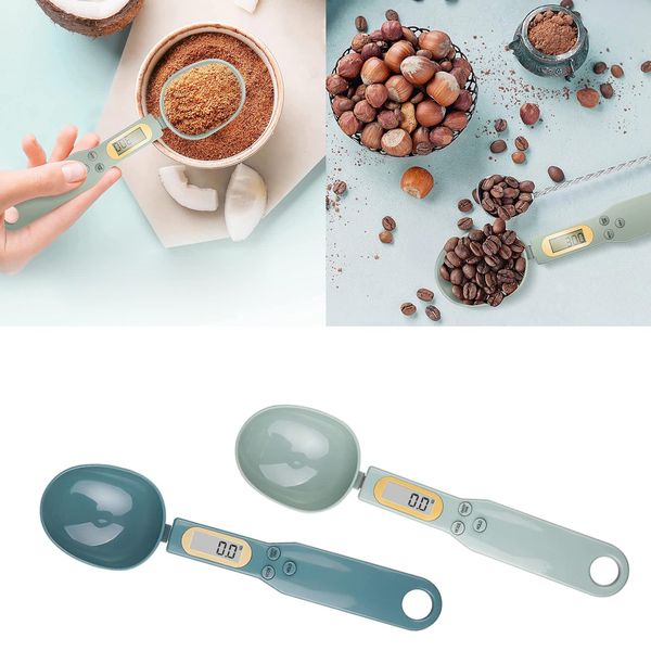 MEELYHOME Spoon Digital Measuring Scale 500g 0.1g LCD, Dark Green