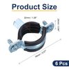 sourcing map 6 Pcs Split Ring Pipe Hanger, 32mm/1.3inch Adjustable Pipe Bracket Clamp Wall Ceiling Mount Pipe Strap Support for Plumbing Drainage Pipe Tube