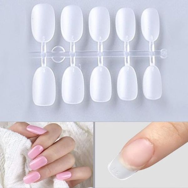 Nail tips, ultra-thin, short, clear, 100 pieces, storage case included, spring/summer, sanding, natural fit, false nails, ultra-thin, comfortable to wear, fake nails, nail tips, short CQJSYL