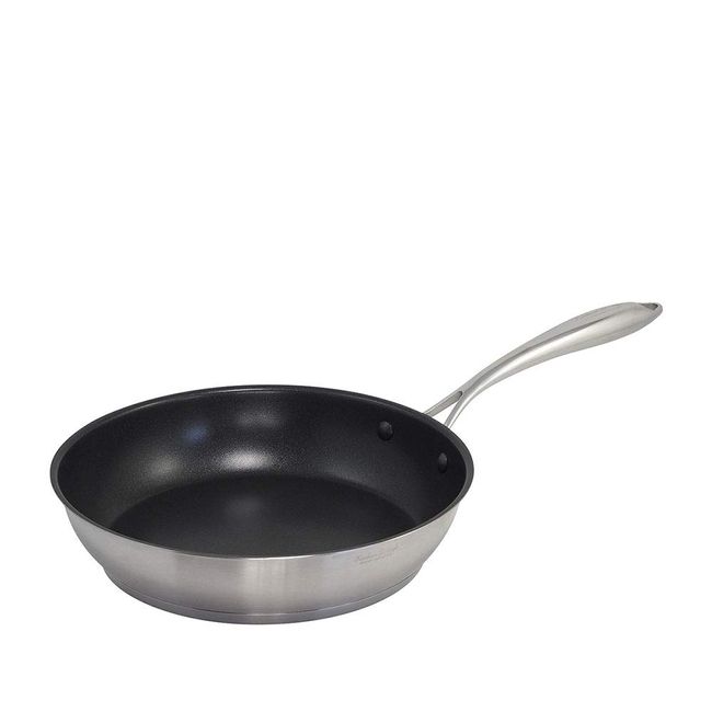 KEVNHAUN KDS7826 KDS7826 Stainless Steel Frying Pan with Beautiful Appearance, 7.9 inches (20 cm), Induction Compatible, Fluorine Coating, 3-Layer Thickness, Heat Transfer Evenly, 18-8 Stainless Steel, 3-Layer Construction, High Heat Retention