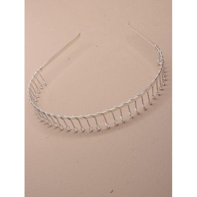 Aliceband - Silv metal twisted wire comb headband alice band