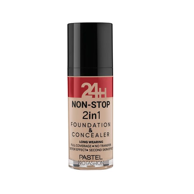 Pastel 24 H Non-Stop 2 İn 1 Fondeten Concealer No:605