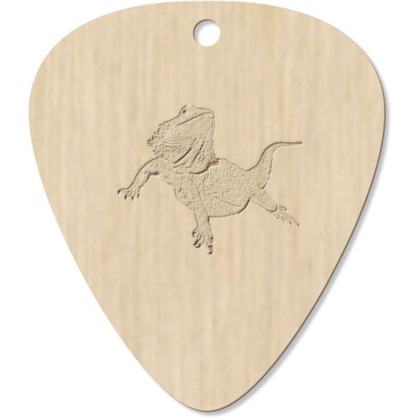 7 x 'Bearded Dragon' Guitar Picks/Pendants (GP00004282)
