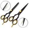 SHARPY - Professional Hair Cutting Scissors Set 2Pcs Thinning Scissors Hairdressing Barber Scissors Set 5.5" with Razor Hand Made from Japanese Steel J2 & Presentation Case Set