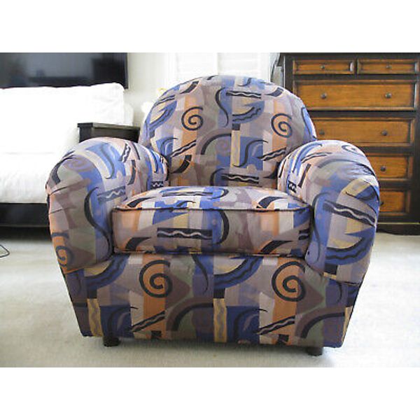 MODERN CONCEPT ART DECO / CONTEMPORARY FABRIC ACCENT CHAIR CREATED BY MACY'S