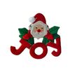 Hand Made Christmas Santa holding Joy  Holiday Decor