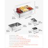 VEVOR Countertop Food Serving Display Container 5 Pan Condiment Dispenser