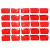 JSP Manufacturing Small Plastic Red Pegboard Storage/Part Bins (100)