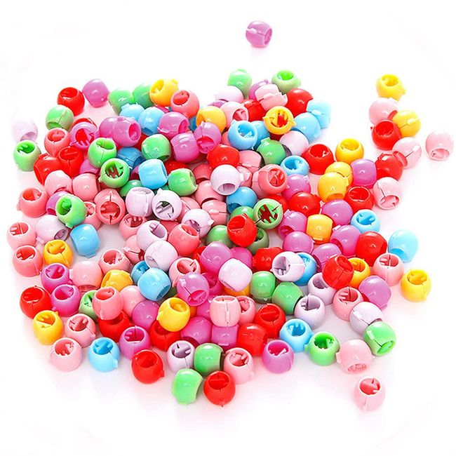 50 Stück Mini Haarklammer Clips Klein Haarclips Bunte Perle Haarspangen Kunststoff Regenbogen Clip Klein Haargreifer Mehrfarbige Haarperlen Clip Haarkrallen Haarschmuck für Mädchen Frauen