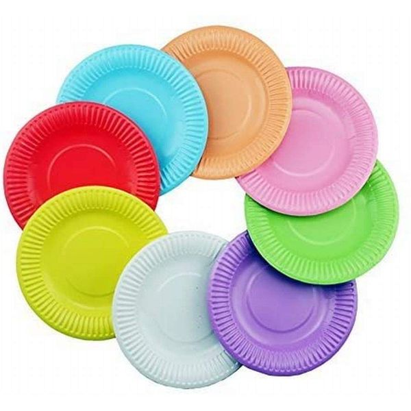 Update Handmade (Paper Plates) Craft Kit, Materials, Free Research, Craft Series, Kindergarten, Nursery (Diameter 6.3 inches (16 cm) Size (8 Colors x 5), 40 Plates