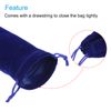 PATIKIL 30x15cm Microfiber Pouch, 2Pcs Soft Storage Drawstring Gift Bag for Glasses Wedding, Dark Blue