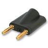 Connectors - Test - BANANA PLUG DUAL BLACK - NYS508-B