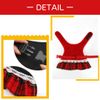 Uccellino Rabbit Ruffle Harness, Adjustable Length, Lead, Easy Installation, Clothes, Checkered Pattern, Rabbit Harness (Black, S)