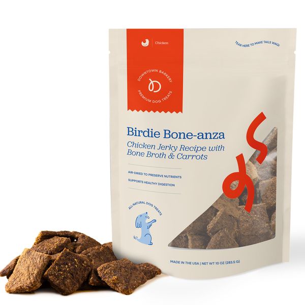 Downtown Pet Supply Chicken Jerky with Bone Broth, Carrot, 10oz