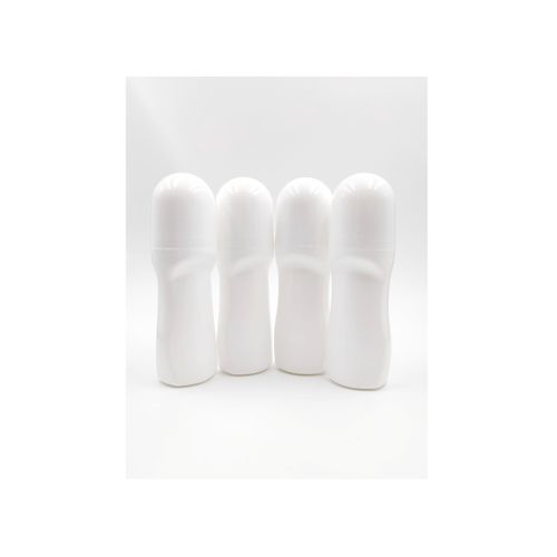 YYNGJCK 4Pcs Plastic Roller Bottles 1.7 oz /50 mL Reusable White Empty Rollerball Bottles DIY Deodorants Containers for Essential Oils Perfumes Balms