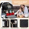 Frabe Family Changing Backpack, Mom Backpack, Changing Bag, Large Changing Bag, Oxford Backpack, Multi-Function, Large Capacity, Black, L