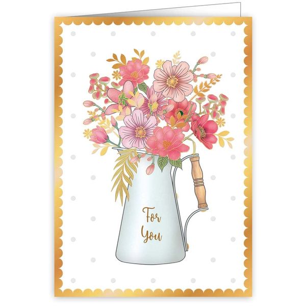 Card Pitcher with Flowers