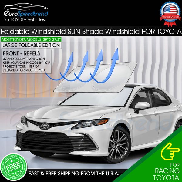 For Toyota Large Foldable Sunshade Visor Front Windshield Cover UV Protection