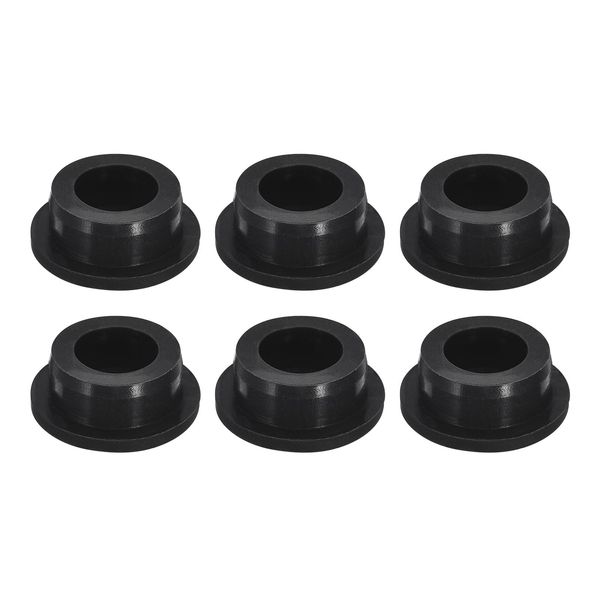 uxcell 6pcs Black Plug Hole H27 Waterproof Rubber Button Plug for 26mm/1.02" Hole