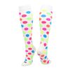 Crazy Socks White with Neon Dots (White, Medium)