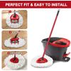Bonison 6-Pack Spin Mop Head - Compatible with Vielde Easy Wring Mop, Microfiber Machine Washable Refills for Effective Cleaning Replacement