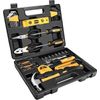 DEKOPRO 65 Pieces Tool Set General Household Hand Tool Kit with Storage Case ...
