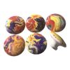 Twisted R Design Cabinet Knobs, Knobs for Kitchen Cabinets and Drawers, Matching Cabinet Knobs and Pulls, 1.5" Round Dresser Knobs (Set of 6 Rainbow Swirl Print Wood Knobs)