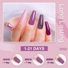 INPING Gel Nail Polish, 10 Colors Purple UV Nail Polish Set, Glitter Purple Pink Plum Red Burgundy Nude Pink Berry Fall Winter Varnish Gel Soak Off UV LED for Christmas Halloween Nail Art Salon