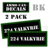 224 VALKYRIE compatible Ammo Can Labels Ammunition stickers decals 2pack 3x1.15"