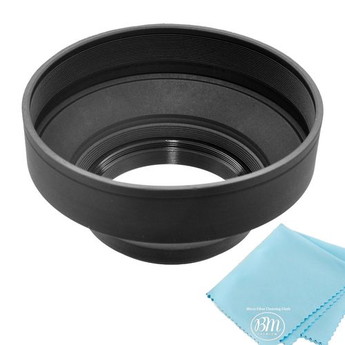 49mm Soft Lens Hood for Canon EOS R10, EOS R50, EOS R100 with 18-45mm, EOS M6 II, EOS M50, EOS M50 II, EOS M100, EOS M200 Cameras with 15-45mm Lens, Fuji X100V, GFX100RF, Alpha A3000 with 18-55mm
