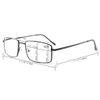 Eyekepper Readers Rectangular Spring Temple Large Metal Reading Glasses Men Black +1.25