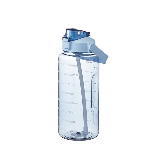 2 Liters Water Bottle Motivational Drinking Bottle Sports Water Bottle With  Time Marker Portable Reusable Plastic Cups