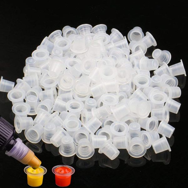 Unihuby Tattoo Farbkappen Ink Caps - 1000pcs Tattoo Farb Caps Tattoo Kappen Small Tattoo Ink Cups 8 mm Einweg Tattoo Zubehor