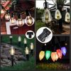 20pcs C7 Light Socket Safety Cap Plugs,C7/E12 Light Bulb Socket Cover,Cap for String Lights (Black 20)