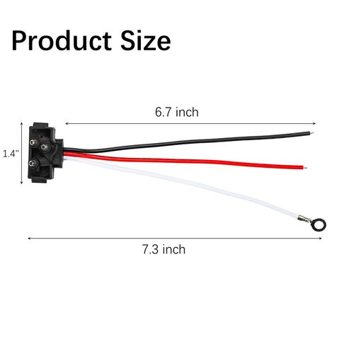 Lawei 20PCS 3 Pin Trailer Light Connector, Right Angle 3 Wire Plug for Truck Stop Turn Tail Brake Backup Trailer Lights, Plastic Trailer Light Pigtails Plug for Sealed 4" Round and 6" Oval Lights