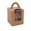 50 Pcs Individual Kraft Cupcake Holder Single Cupcake Boxes w/ Window and Handle