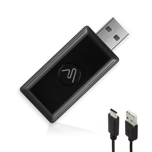 Wireless Carplay Adapter - Converts Wired to Wireless Carplay Dongle Plug & Play - Fit Cars 2015 or Newer with Factory Wired CarPlay - Micro Edition Black Matt (Piano Finish)